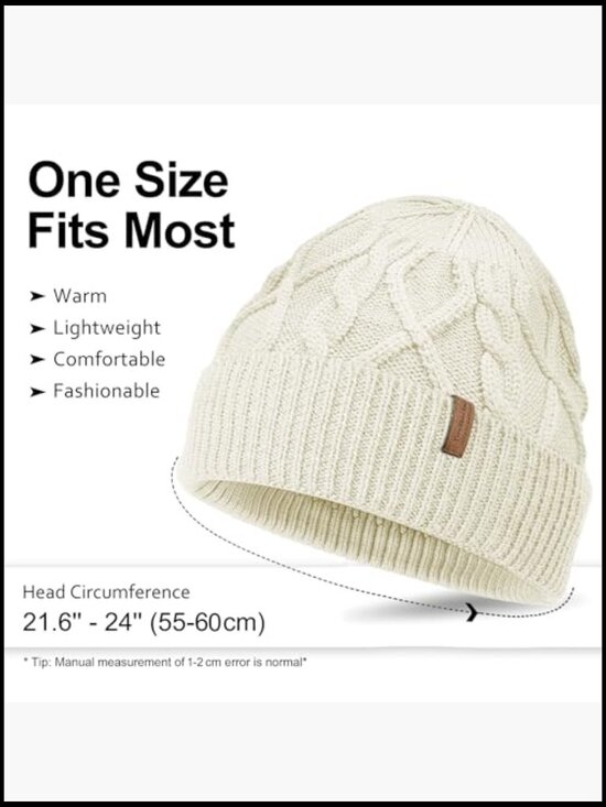 100% Merino Wool Beanie, Lightweight Winter Hat, Breathable Unisex Cap main image 6
